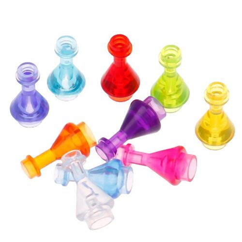 Blocs De Construction De Bouteilles De Pharmacie Pour Enfants, 10 Pièces/Paquet, Briques À Assembler, Jouets De Bricolage, Couleur Transparente, Jeu Éducatif Pour Enfants, 93549