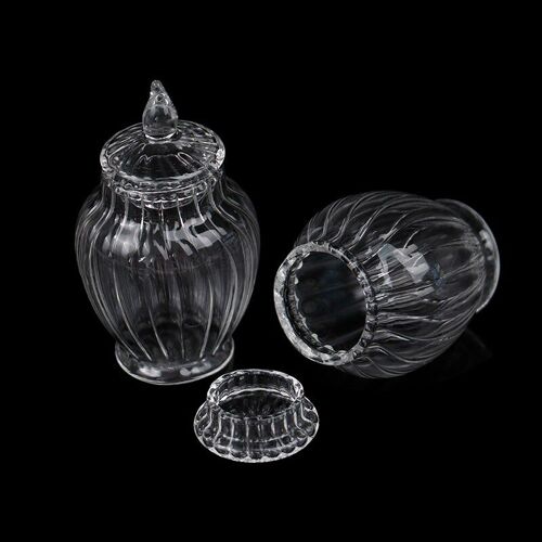 Maison De Poupée 1:12 Miniature Bocal À Bonbons En Verre Transparent, Bouteille De Bonbons Avec Couvercle, Jouets De Scène Pour Décoration De Maison De Poupée