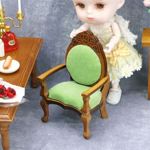 Simulation De Meubles De Fauteuil En Châtaitain, 1 Pièce, Modèle De Jouets Pour Décoration De Maison De Poupée, Accessoires De Poupée