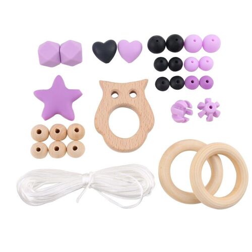 Ensemble De Perles En Silicone Sans Bpa, Pendentif En Bois, Matériaux De Qualité Alimentaire, Artisanat Fait À La Main, Accessoires Pour Bébé, Cadeaux Pour Infirmières, Jouets À Mâcher