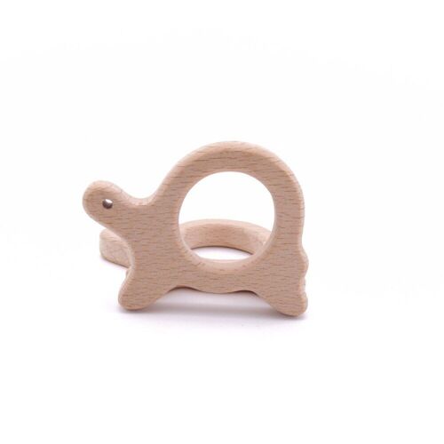 Anneau De Dentition Tortue En Bois De Hêtre, 1 Pièce, Jouet Pendentif De Dentition, Accessoires De Soins Pour Bébé