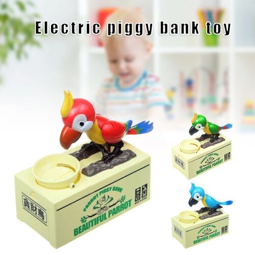 Tirelire électrique multifonction pour enfants, tirelire pour perroquets, animaux de dessin animé, nouveauté, jouet, super cadeaux pour noël et nouvel an
