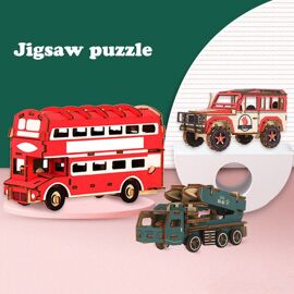 Puzzle 3d Pour Enfants, 1 Pièce, Modèle De Jouet, Bricolage, Décoration En Bois, Cadeau Éducatif Pour La Maison, Assemblage Fait À La Main