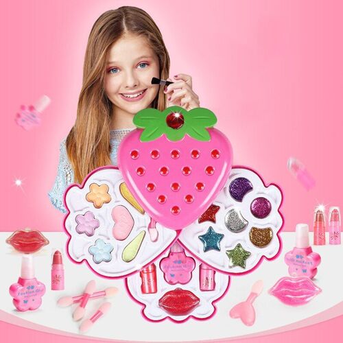 Kit De Maquillage Princesse Pour Enfants, Jouet, Étui À Cosmétiques, Palette De Cosmétiques À La Mode Pour Filles, Lbv