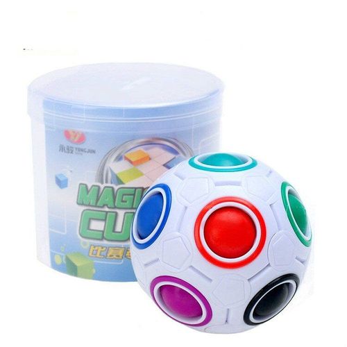 Cube Magique Créatif De Vitesse, Arc-En-Ciel, Puzzle Balle De Football, Jouets D'apprentissage Éducatifs Pour Enfants Et Adultes, 1 Pièce, 2018