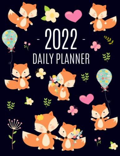 Red Fox Planner 2022: Funny Forest Animal Organizer | Januarydecember 2022 (12 Months)