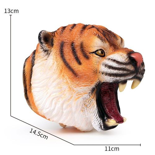 Marionnette À Main Crocodile En Caoutchouc Souple, Marionnette À Main Tête D'animal, Modèle De Tigre Et Dauphin Réaliste, Jouet Pour Enfants, Cadeau