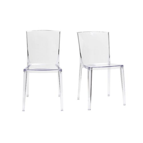 Chaises Design Transparentes Empilables (Lot De 2) Island