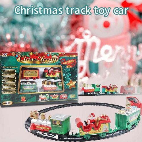 Jouet De Train Électrique Avec Éclairage Musical, Cadre De Piste De Train, Voiture De Chemin De Fer, Jouets De Table À La Maison, Décoration Cadeau De Noël Et Nouvel An