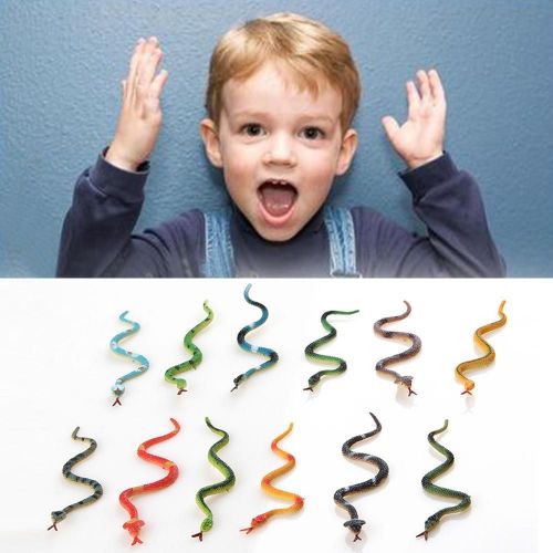 Serpent En Plastique 12 Pièces/Ensemble, Jouet De Simulation Haute, Halloween, Farces Amusantes, Jouets Éducatifs, Figurines D'animaux De Reptiles