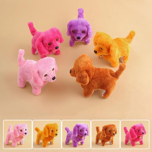 Jouet Électronique Interactif Pour Enfants, Robot Chien Marchant, Peluche Colorée, Imitation D'aboiement, Cadeau De Noël Amusant
