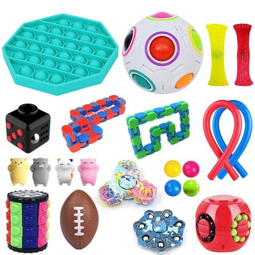 Paquet De 22 Jouets Sensoriels Pour Enfants Et Adultes, Anti-Stress, Autisme, Anxiété