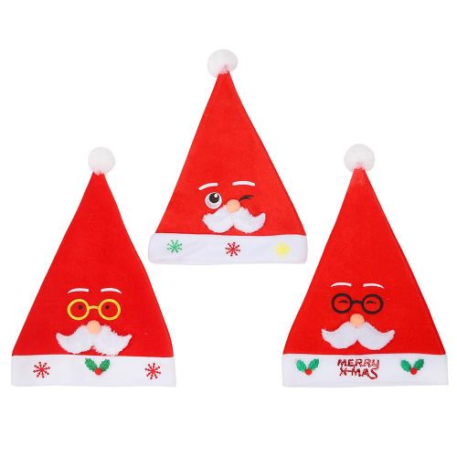 Chapeau De Noël En Tissu Doux Brossé, Joli Chapeau De Père Noël, En Bois, Chaud, Accessoires De Fête Du Nouvel An, Accessoires Décoratifs