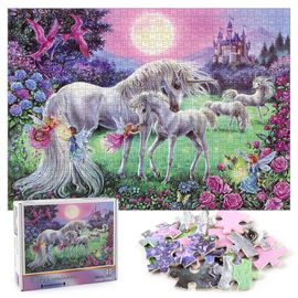 Puzzle Licorne, 1000 Pièces, Puzzle Parper, Jouets Éducatifs Pour Adultes Et Enfants, Cadeaux