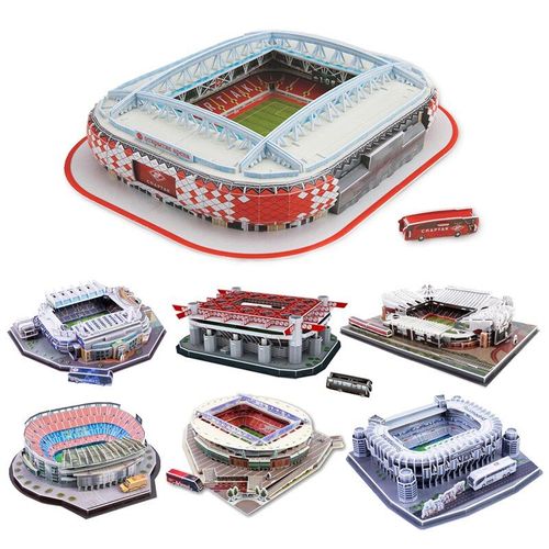 Puzzle 3d De Stade De Football Européen, Terrain De Jeu Assemblé, Modèle De Construction, Jouets Pour Enfants Et Adultes, Bricolage