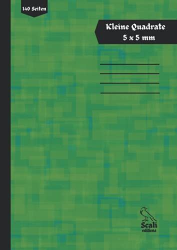 Notizbuch 140 Seiten Mit Kleine Quadrate 5x5 Mm.: Hochwertigen, Format A4 21 29,7 Cm, , Quadratische Seiten Ohne Rand. Kompositionsbuch, Flexibler ... Tagebuch Für Schule, Notizbücher, Notizblöcke