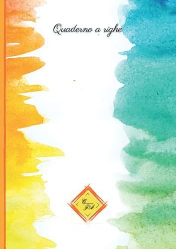 Quaderno A Righe: Formato A4 |Rigatura 1r Per Medie E Superiori | Senza Margini |100 Pagine | Copertina Lucida.