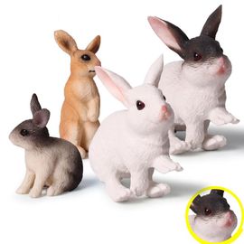 Simulation De Lapin Et Lapin À Collectionner, Modèle Animal Fait À La Main, Décoration De La Maison, Jouets Éducatifs Pour Enfants, Cadeau
