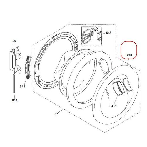 PROTECTION HUBLOT EXTERIEUR POUR LAVE LINGE HOOVER - 41000757