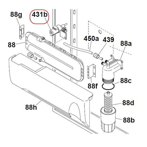 ELECTROVANNE EAU FROIDE POUR REFRIGERATEUR HOOVER - 91200228