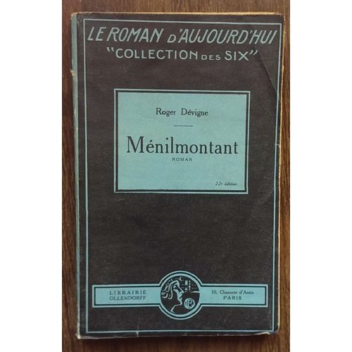 Roger Dévigne : Menilmontant (1924) "Collection Des Six"