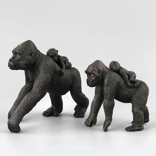 Figurine De Simulation De Gorille Sauvage, Modèle Solide, Jouets Éducatifs Pour Enfants, Cadeau