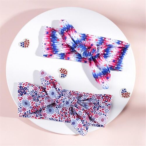 Bandeau Élastique Pour Enfants, Oreilles De Lapin, Motif Imprimé D'étoiles, Coiffure Colorée Pour Bébés Filles Et Garçons, Accessoires De Coiffure
