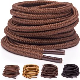 Tianyi-Lacets Ronds Pour Bottes [3 Paires] Lacets Renforcés Et Ultra Résistants Pour Bottes, Bottines, Chaussures De Sécurité Ou De Travail, Chaussures De Marche - Ø 5 Mm
