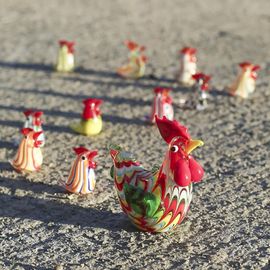 Modèle De Décoration De Poussin En Verre, Joli, Artisanal, Ornements, Coq, Figurine, Jouet Pour Bureau, Cadeau Pour Enfants