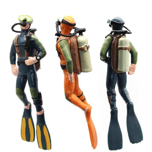 Poupée De Plongée Sous-Marine En Plastique, Jouets De Décoration, Miniature, Océan, Modèle De Scène, Figurines D'action