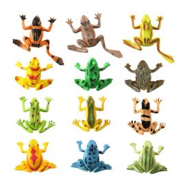 Lot De 12 Figurines De Grenouille En Plastique Pour Enfants, Ensemble De Jouets De Collection Réaliste
