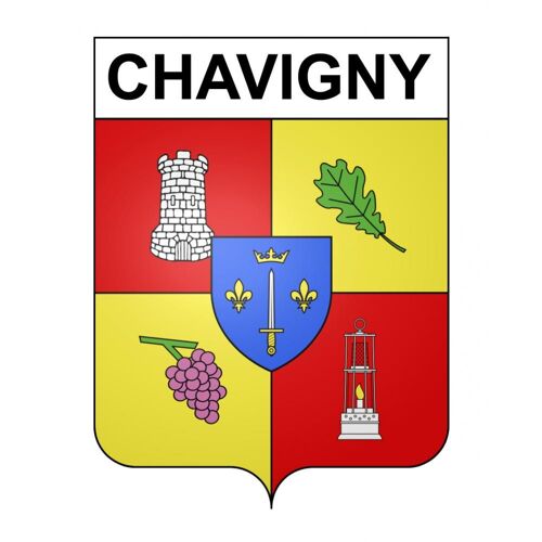 Chavigny 54 Ville Sticker Blason Écusson Autocollant Adhésif - 12 Cm