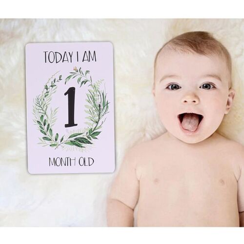 Cartes De Bébé De 12 Mois Pièces/Ensemble, Autocollants De Photographie De Dessin Animé Drôle