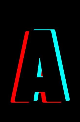 Notizbuch A5 Blanko Seiten, A Buchstabe, Notebook, Notizheft, Tagebuch, Glänzend Softcover, 50 Seiten, 13x20 Cm (5,25x8)