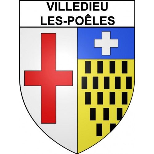 Villedieu-Les-Poêles 50 Ville Stickers Blason Autocollant Adhésif - 8 Cm