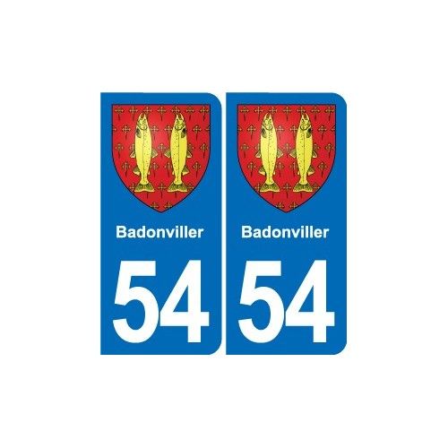 54 Badonviller Blason Autocollant Plaque Stickers Ville - Arrondis