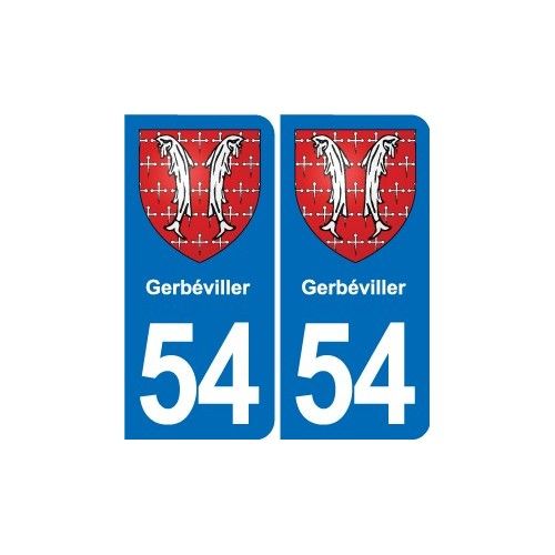 54 Gerbéviller Blason Autocollant Plaque Stickers Ville - Arrondis
