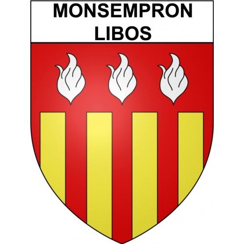Monsempron-Libos 47 Ville Stickers Blason Autocollant Adhésif - 12 Cm