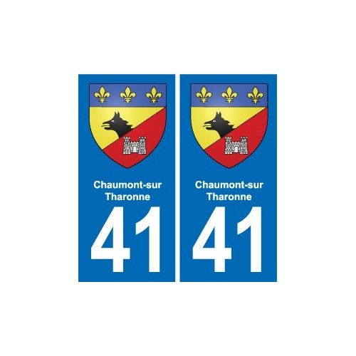 41 Chaumont-Sur-Tharonne Blason Ville Autocollant Plaque Stickers Département Ville - Droits