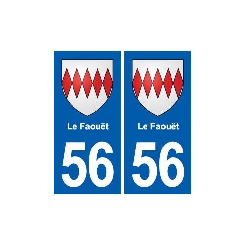 56 Le Faouët Blason Autocollant Plaque Stickers Ville - Droits