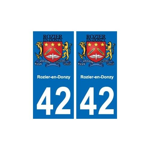 42 Rozier-En-Donzy Blason Ville Autocollant Plaque Stickers - Droits