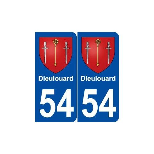 54 Dieulouard Blason Autocollant Plaque Stickers Ville - Arrondis