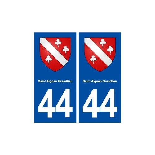 44 Saint Aignan Grandlieu Blason Ville Autocollant Plaque Stickers - Droits