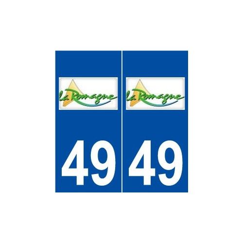 49 La Romagne Logo Autocollant Plaque Stickers Ville - Droits
