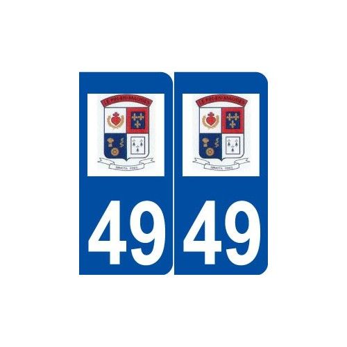 49 Le Pin-En-Mauges Logo Autocollant Plaque Stickers Ville - Arrondis
