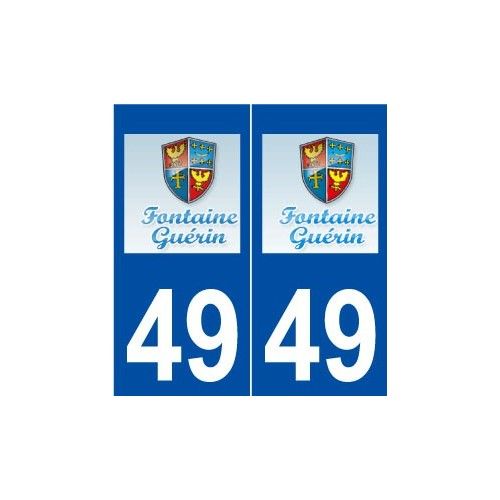 49 Fontaine-Guérin Logo Autocollant Plaque Stickers Ville - Droits