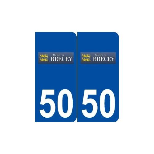 50 Brécey Logo Autocollant Plaque Stickers Ville - Arrondis