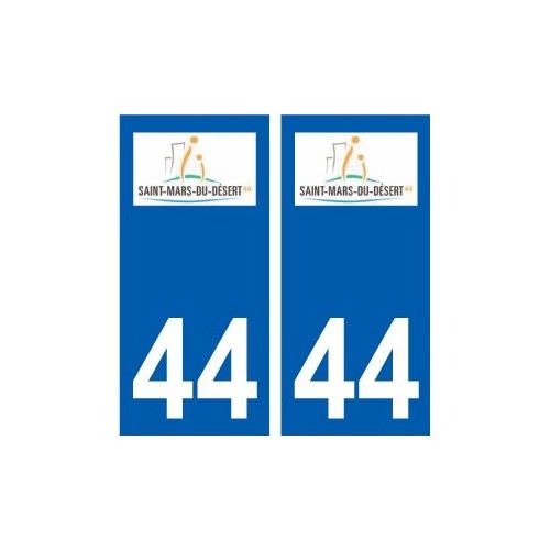 44 Saint-Mars-Du-Désert Logo Ville Autocollant Plaque Stickers - Droits