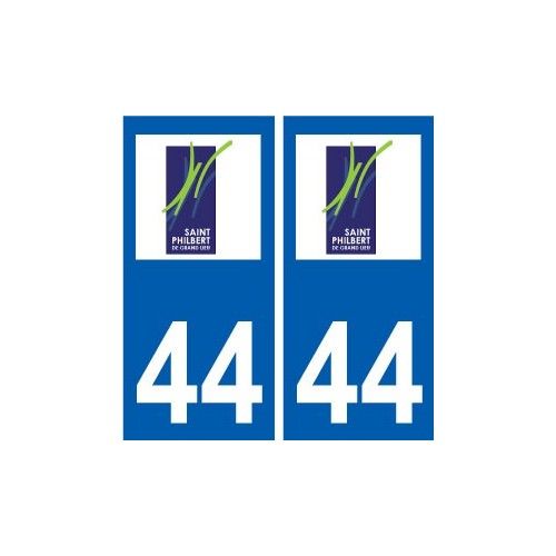 44 Saint-Philbert-De-Grand-Lieu Logo Ville Autocollant Plaque Stickers - Droits