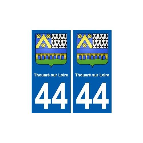 44 Thouaré-Sur-Loire Blason Ville Autocollant Plaque Stickers - Droits